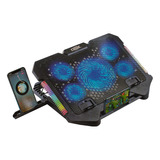 Base Suporte Para Notebook Rgb Até 17 Led 5 Cooler Celular