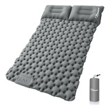 Nanwei Colchoneta Inflable Doble Acampar Ultraligera Portáti Color Gris