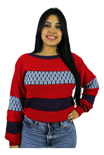 Frio Manga Longa Tricot Suéter Blusa Feminina Moda Inverno