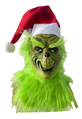Mascara Latex De El Grinch - Disfraz Navidad Halloween 