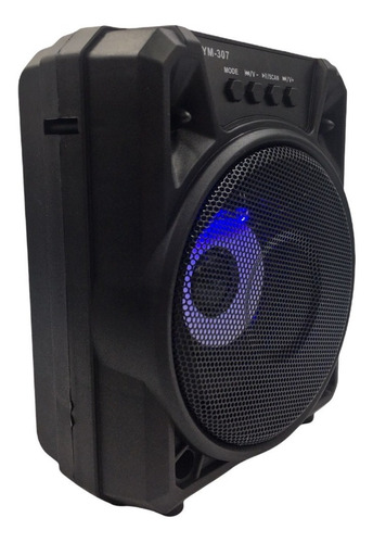 Bocina Bluetooh Mini, Fm, Usb, Sd, Aux, Luz Led Ym-307 Bdeg