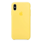 Funda Silicona Case Felpa Para iPhone XS Max Amarillo