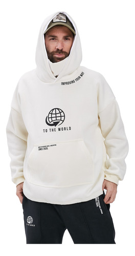 Buzo Hoodie Global Oversize Amplios Grandes Hombre Mujer