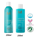 Kit Shampoo Acondicionador Limpiador Rulos Rizos Moroccanoil