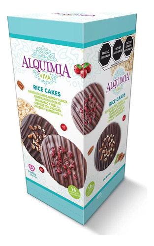 16 Galletas Alquimia Viva Arroz Quinoa Linaza Chocolate Nuez