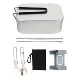 Set De Cubiertos Y Horno Silver Camping Lunch Box