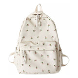 Mochila Con Estampado Floral Para Niñas Adolescentes, Estudi