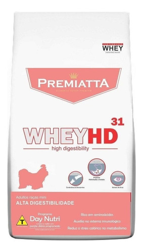 Alimento Premiatta Whey Hd 31 Para Cão Adulto De Raça Mini Sabor Mix Em Sacola De 3kg