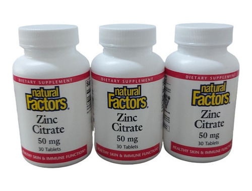 Kit 3 Frascos Zinco 50 Mg Importado Canadá 90 Cáps. Natural 