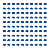 Kit 100 Gaveteiro Organizador Caixa Bin N° 1 S/trava Azul