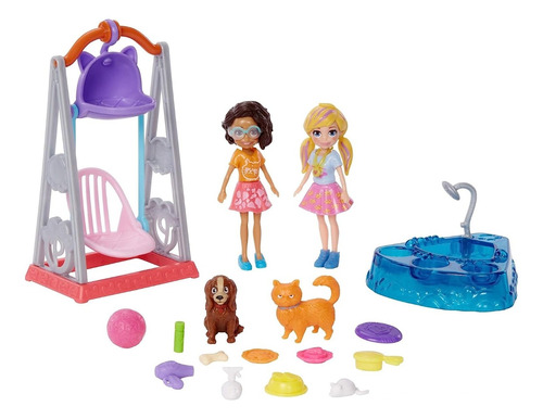 Muñeca Polly Pocket Hora De Juego Con Mascotas - Lanús