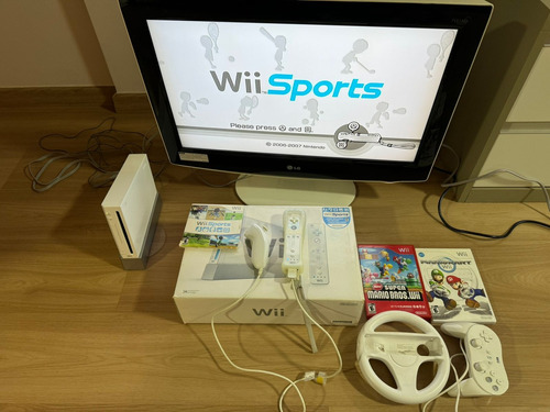 Nintendo Wii Completo Com Jogos E Acessórios