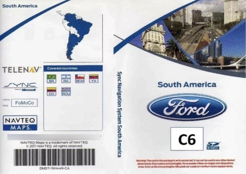 Tarjeta Sd Gps Navegacion Ford C6 - Ranger, Focus, Fiesta