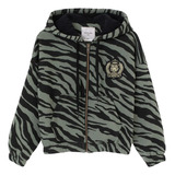 Campera Algodon Niña Wanama Kids Sofi Con Friza Con Capucha