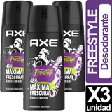 Desodorante Axe Freestyle Pack De 3 Unidades