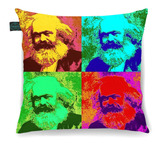 Fantastica Almofada Decorativa Pop Arte Karl Marx 30x30