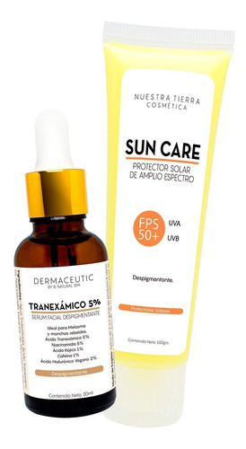 Kit Suero Tranexámico + Sun Care Despigmentante