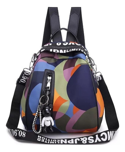 Bolsa Mujer Casual Juvenil Mochila Impermeable De Moda 027 Color Multicolor