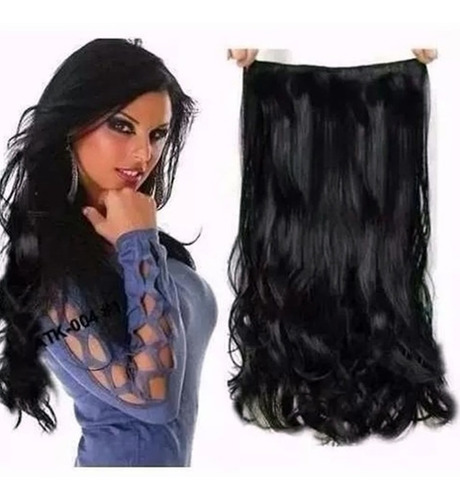 Aplique Tic Tac Cabelo Humano 50g Liso Leve Ondas 45cm