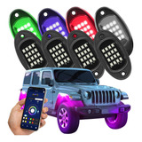 8 Luces Led Rgb Rock Light Bluetooth Jeep Rzr Offroad Autos