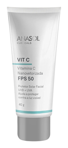 Anasol Protetor Solar Facial Fps 50 Vitamina C - 40  G 