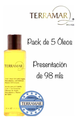 Pack De 5pzas Óleo Capilar 3 En 1 Terramar De 98mls Original