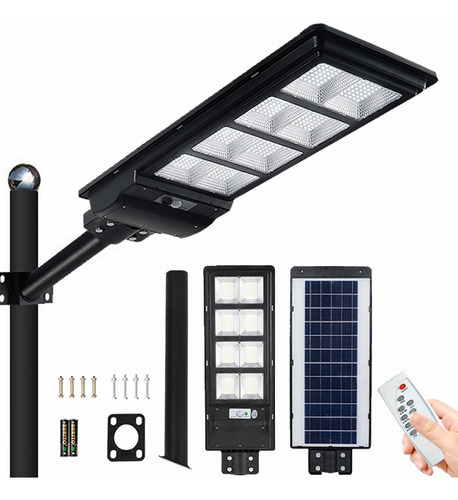 Lámpara Led Solar 400w Luminaria Suburbana Alumbrado Público