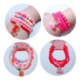 08 Kits Pulseiras Infantil Bracelete Atacado Meninas Revenda