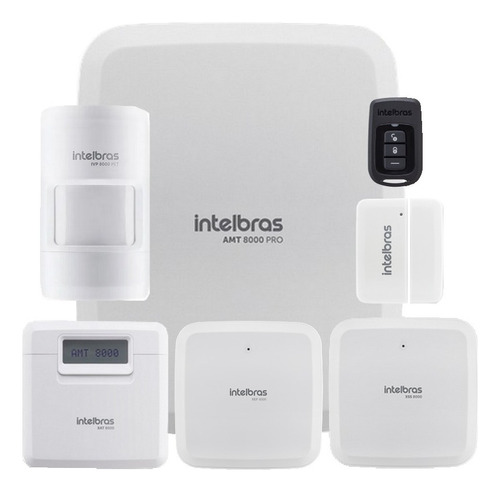 Alarme Intelbras Amt 8000 Pro Wifi Net Completo 18 Sensores