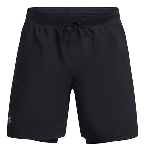 Shorts Ua Launch 2 En 1 De 7  Hombre Negro Under Armour