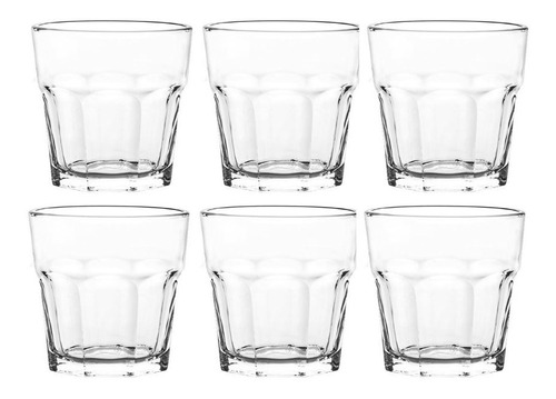 6 Vasos Cristar Lisboa Vaso Bajo 344 Cc Sueltos Color Transparente