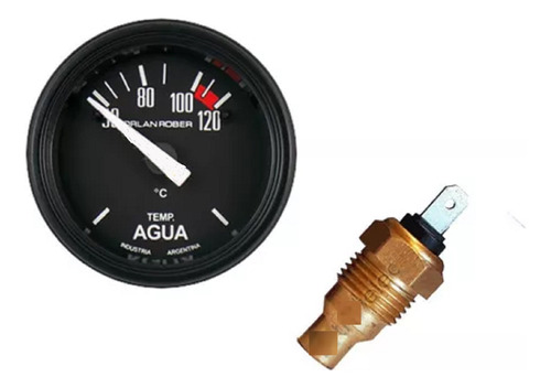 Reloj Temperatura Agua Elect. F.negro C/sensor 24v. D52mm