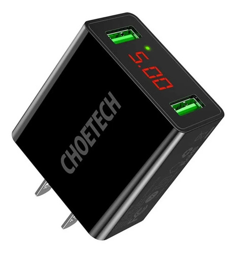 Cargador Ac Choetech 2 X Usb-a 2.2amp Universal Display Mlf