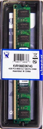 Memória Kingston Ddr3 4gb 1066 Mhz Desktop 16 Chips 1.5v +