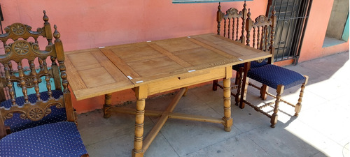 Juego De Comedor Provenzal De Roble Lavado 