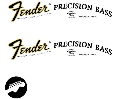 Decal Waterslide Fender Precision Bass