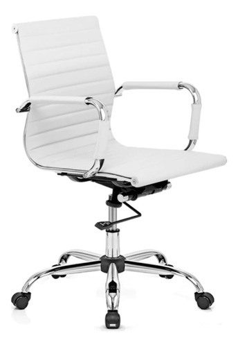 Sillon Ejecutivo Respaldo Medio Aluminium Oficina Eames Vip