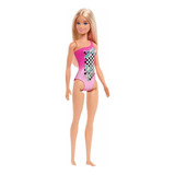 Boneca Barbie Loira Maiô Praia Piscina Mattel Original
