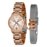 Relógio Lince Rose Feminino Médio Lrr4682l + Presente