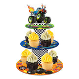 Lide Road Soporte De 3 Niveles Monster Truck Cupcake Stand M