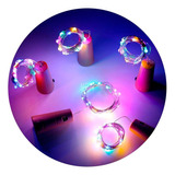 Alambre Luces Led 2 Metros Tapon Botellas Pilas Lr44 Navidad Luces Multicolor