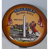 Souvenir Plato  Colgante Cuero Flex Argentina Grande  19 C