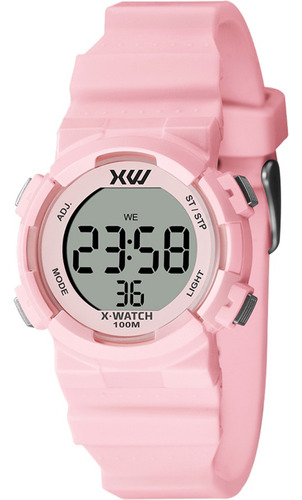 Relógio X-watch Digital Pequeno Rosa Feminino Xkppd099 Bxrx