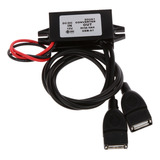 Convertidor De 12v A 5v, Salida Dual Del Puerto Usb Del