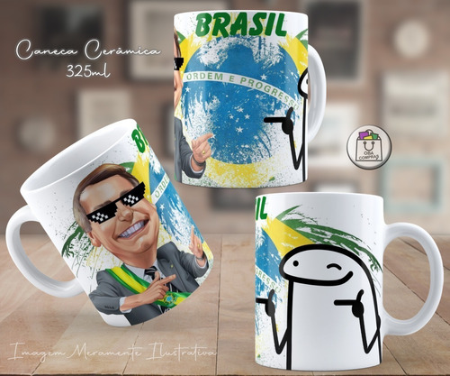 Caneca Cerâmica Personalizada - Bolsonaro Memes Flork 2022