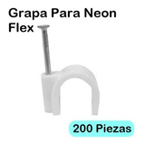 200 Pack Grapa 16mm X 15mm Para Fijar Manguera Led Neón Flex