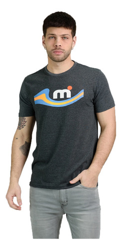 Remera Estampada Logo Algodón Moda Hombre Mistral 10132-2