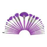 Set De 24 Brochas De Maquillaje Beauty Creations The Neon Purple