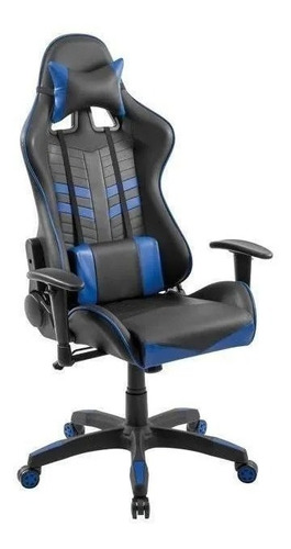 Silla Gamer Ergonómica Macrotel Negro/azul