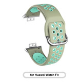 Correa De Silicona Para Huawei Watch Fit - Gris Turquesa